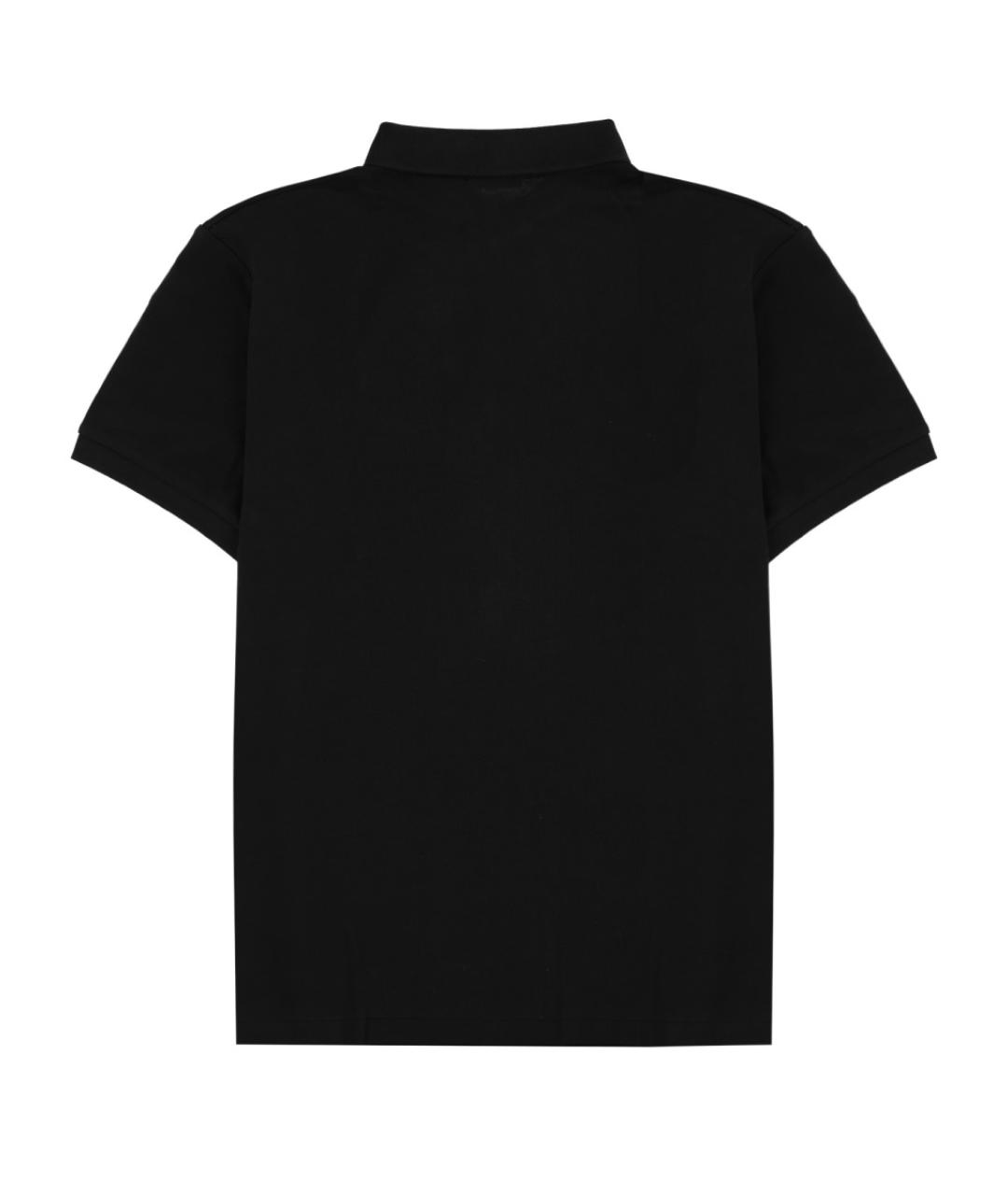 POLO RALPH LAUREN Черное хлопковое поло с коротким рукавом, фото 2