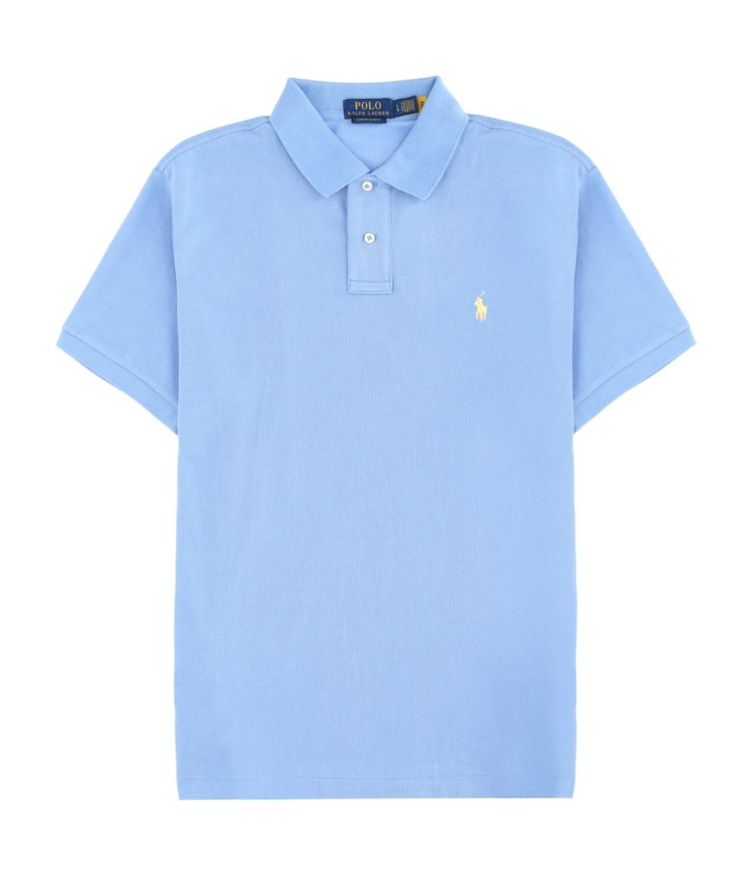 POLO RALPH LAUREN Синее хлопковое поло с коротким рукавом, фото 1