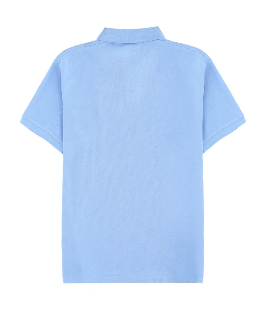 POLO RALPH LAUREN Синее хлопковое поло с коротким рукавом, фото 2