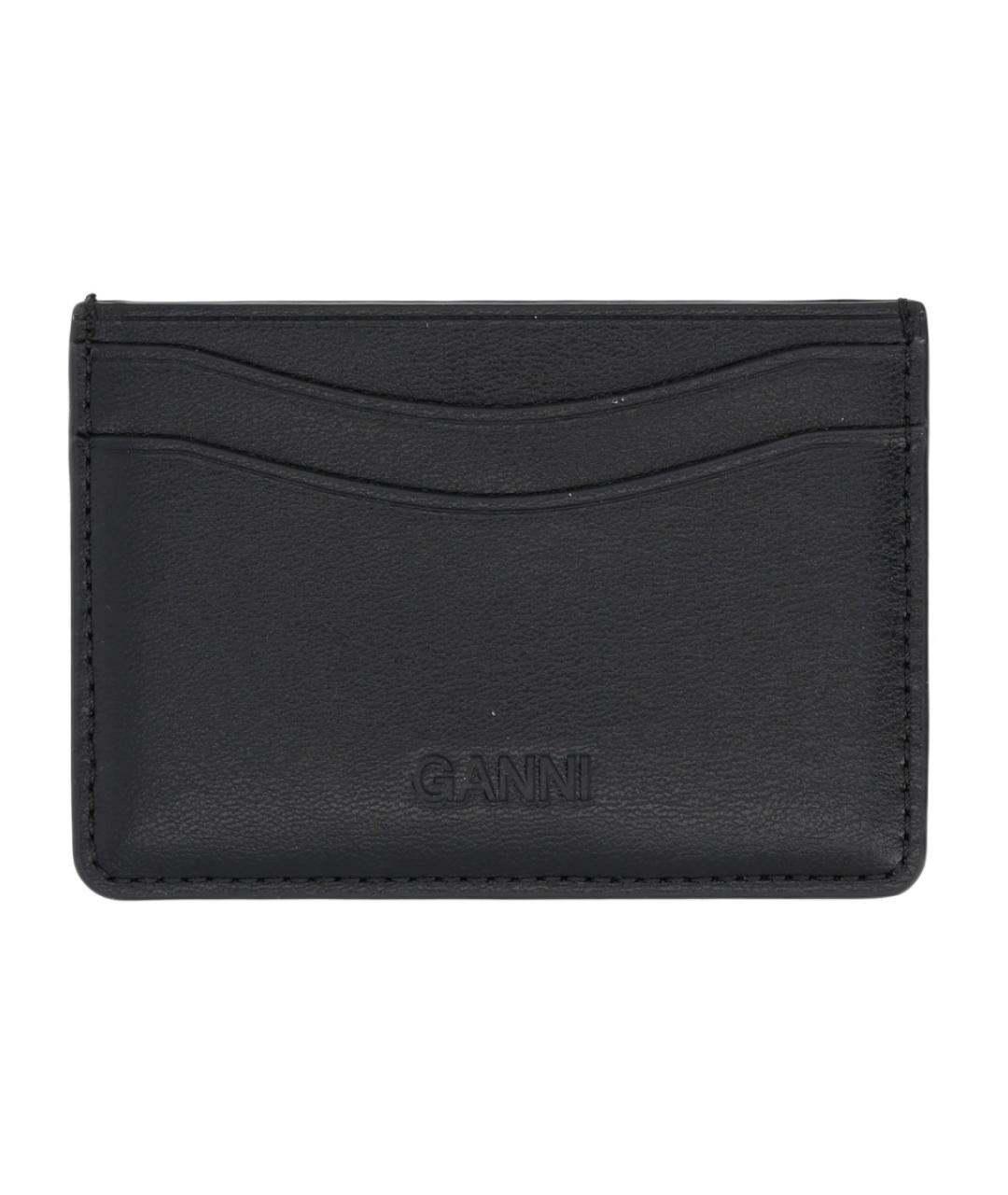GANNI Черный кожаный кардхолдер, фото 2