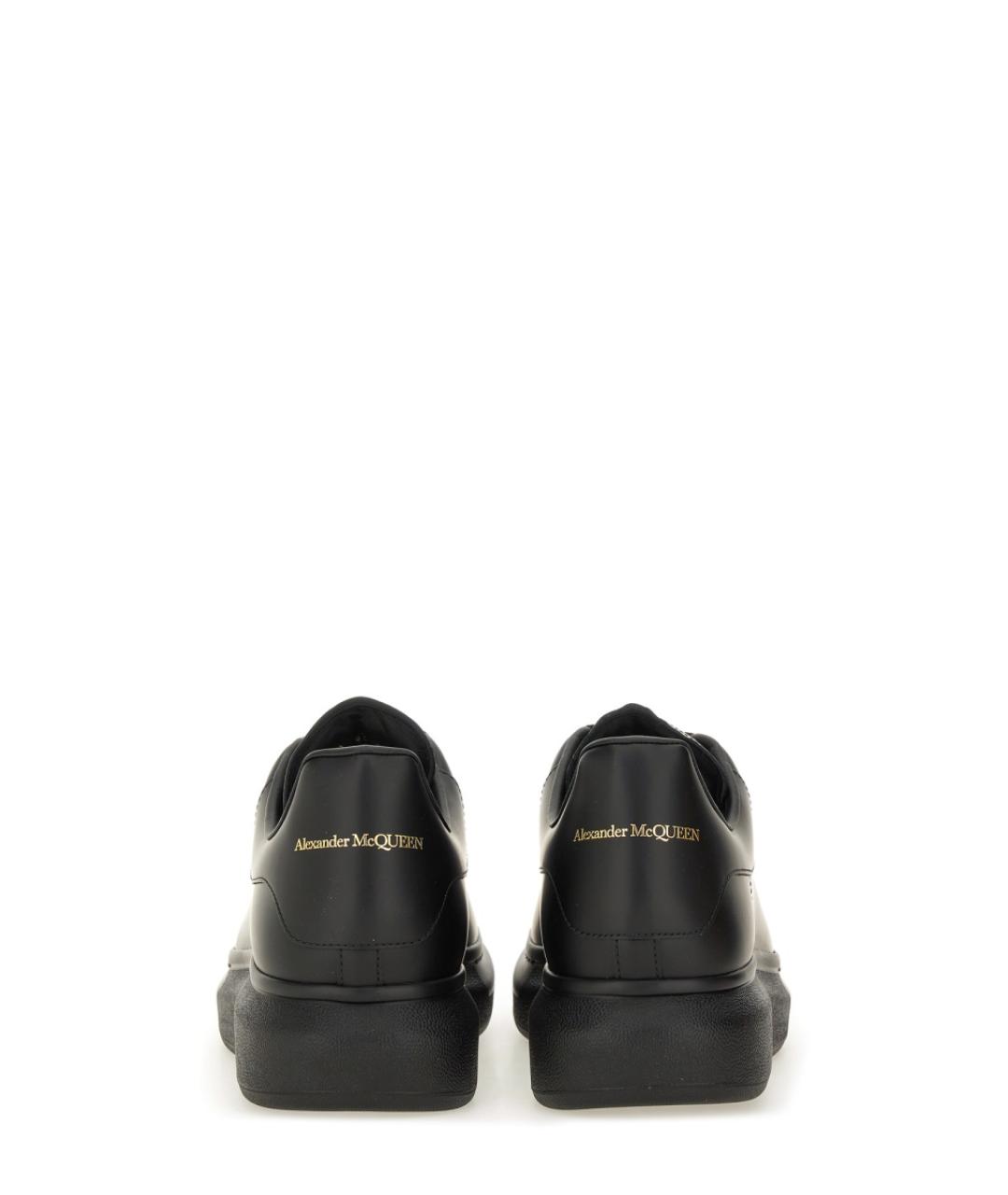 ALEXANDER MCQUEEN Черные кожаные низкие кроссовки / кеды, фото 4