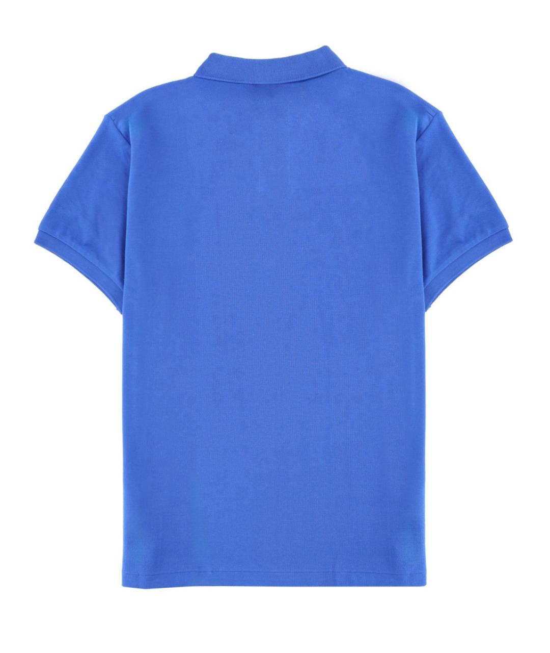 POLO RALPH LAUREN Синее хлопковое поло с коротким рукавом, фото 2