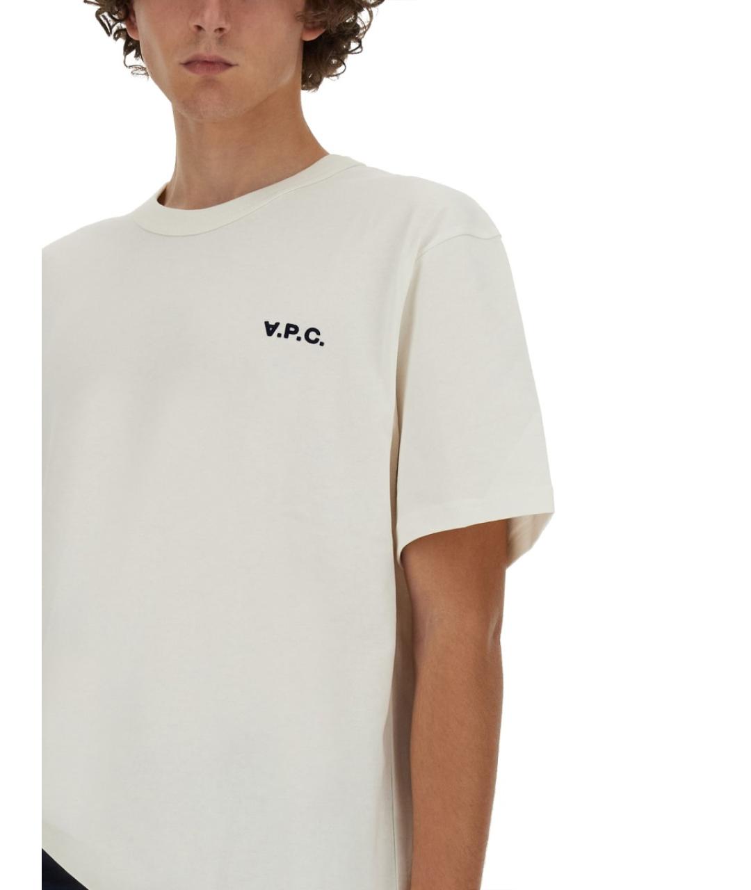 A.P.C. Белая хлопковая футболка, фото 5