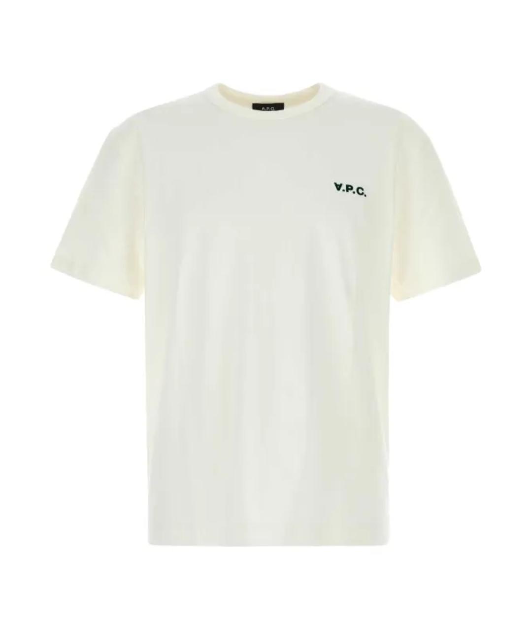 A.P.C. Белая хлопковая футболка, фото 1