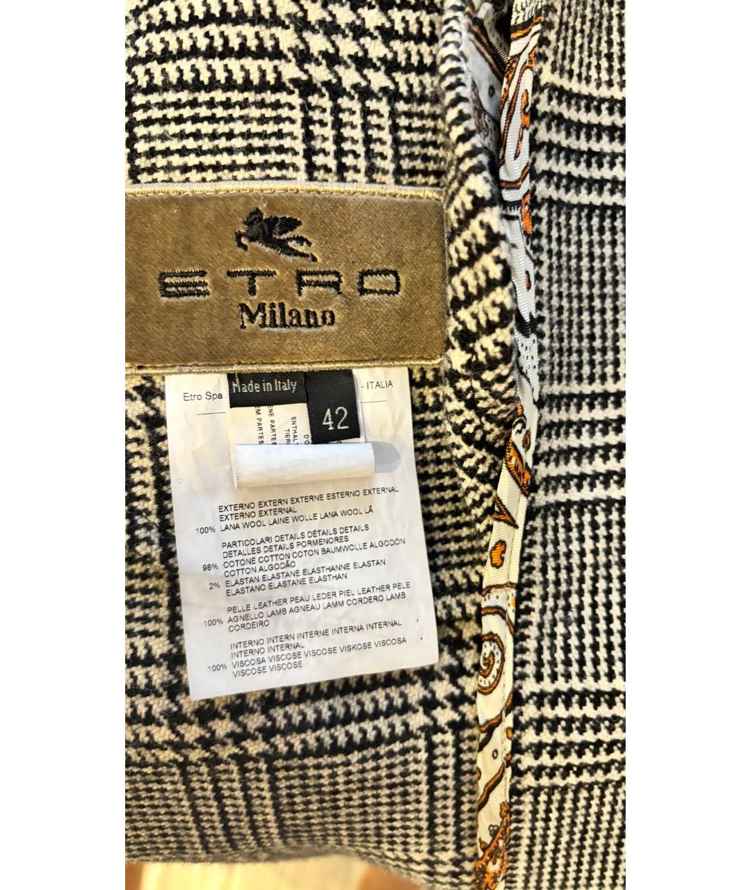 ETRO Мульти шерстяное пальто, фото 3