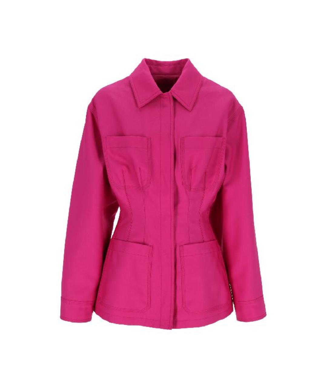 VALENTINO Розовая хлопковая куртка, фото 1