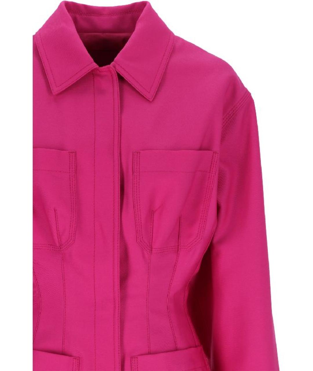 VALENTINO Розовая хлопковая куртка, фото 3