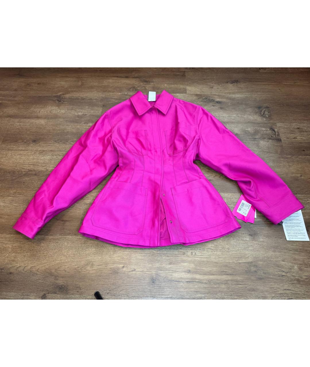 VALENTINO Розовая хлопковая куртка, фото 4