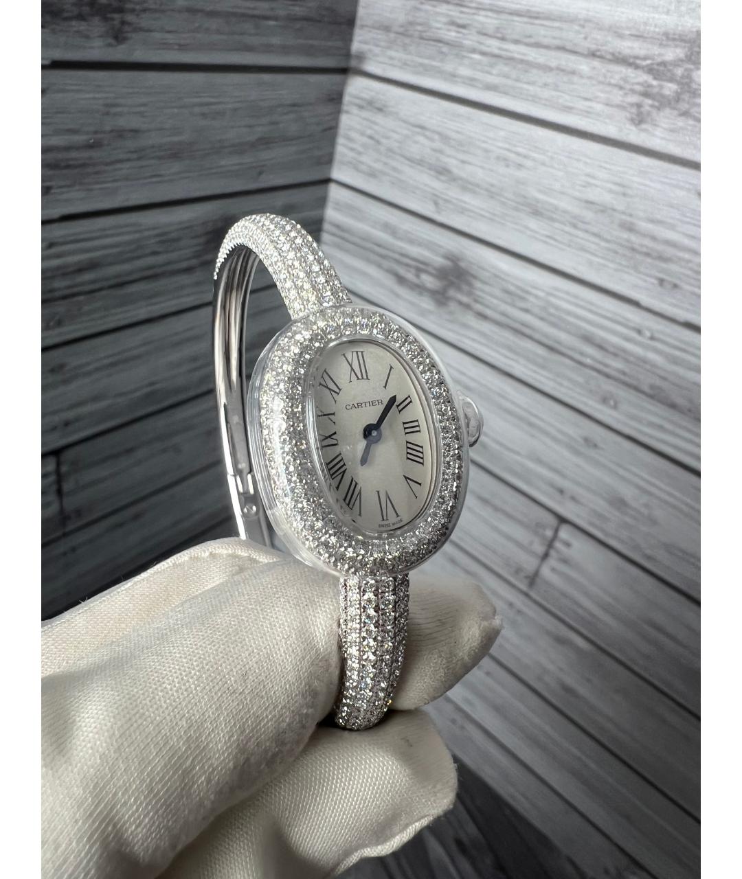 CARTIER Белые часы из белого золота, фото 5