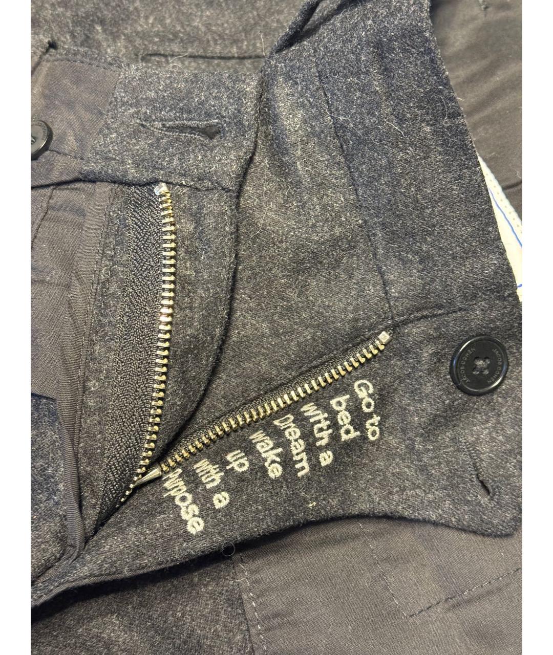 JACOB COHEN Черные шерстяные повседневные брюки, фото 7