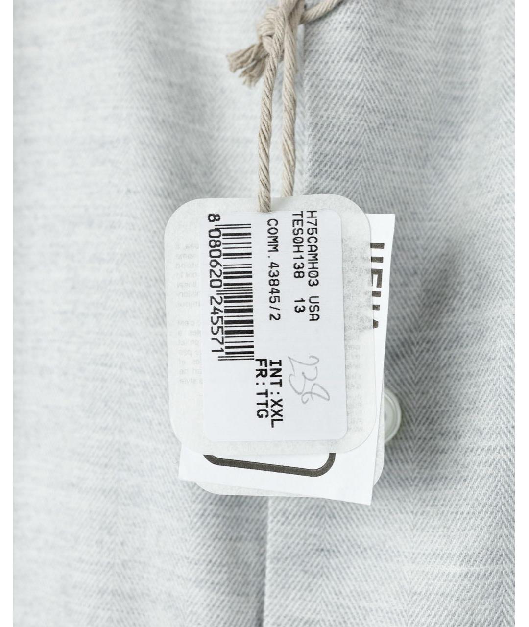 ELEVENTY Серая хлопко-лиоцелловая кэжуал рубашка, фото 3