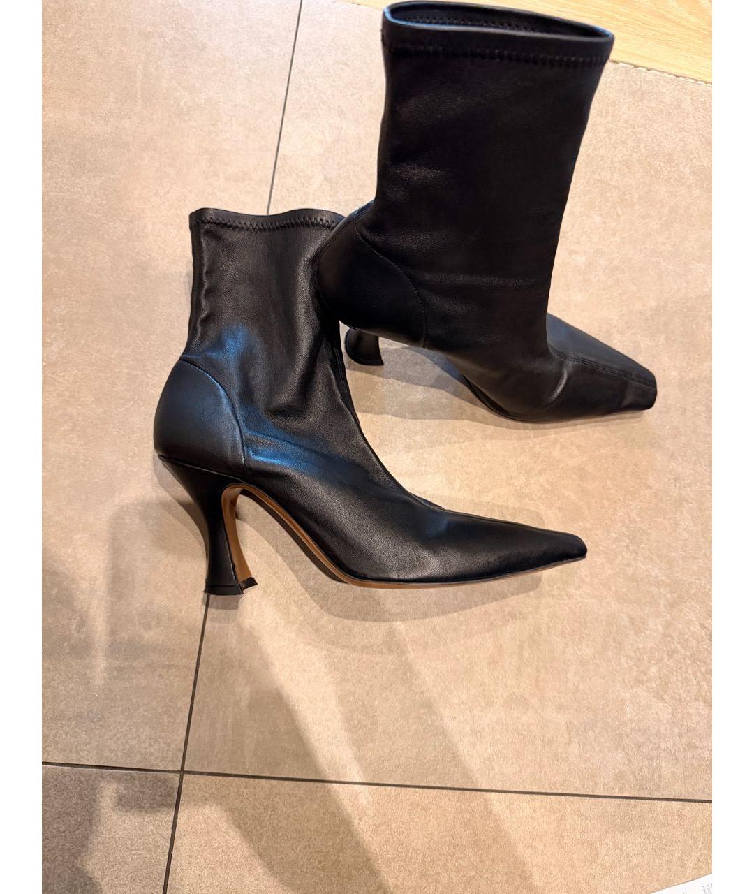 NEOUS Черные кожаные ботильоны, фото 5