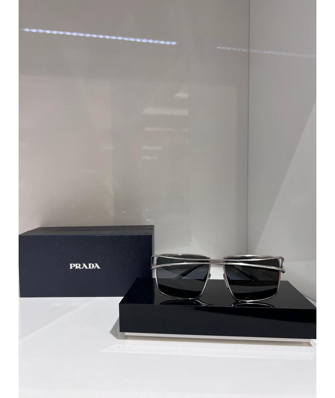 PRADA Серебряные солнцезащитные очки, фото 2