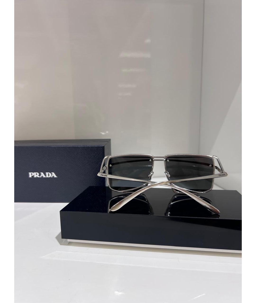 PRADA Серебряные солнцезащитные очки, фото 3