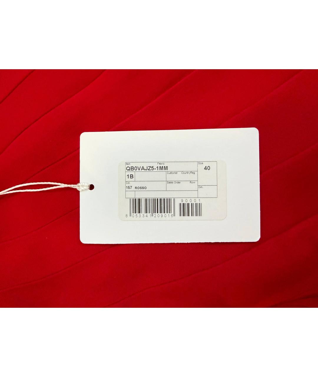 VALENTINO Красное шелковое повседневное платье, фото 7