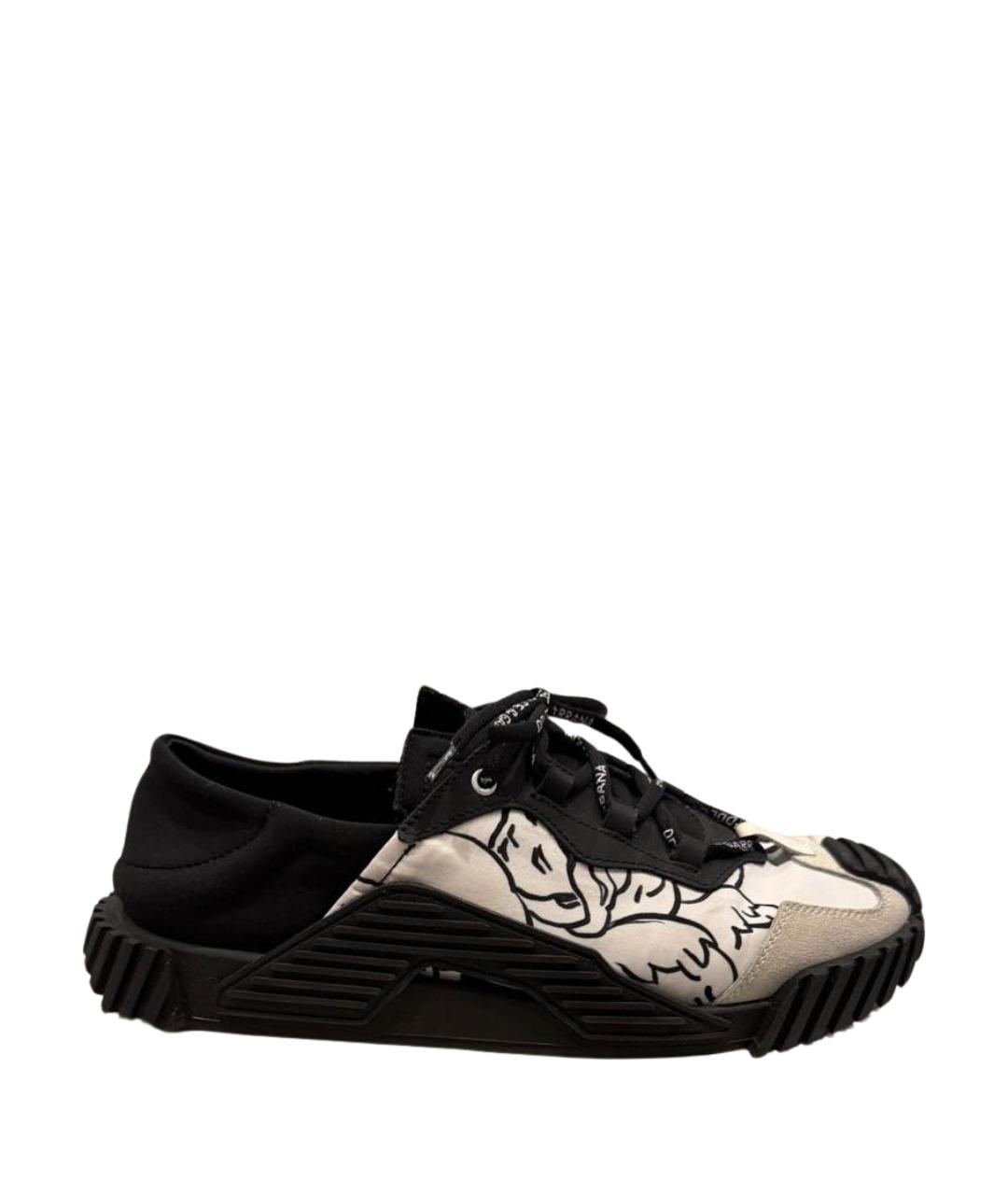 DOLCE&GABBANA Черные текстильные ботинки, фото 1