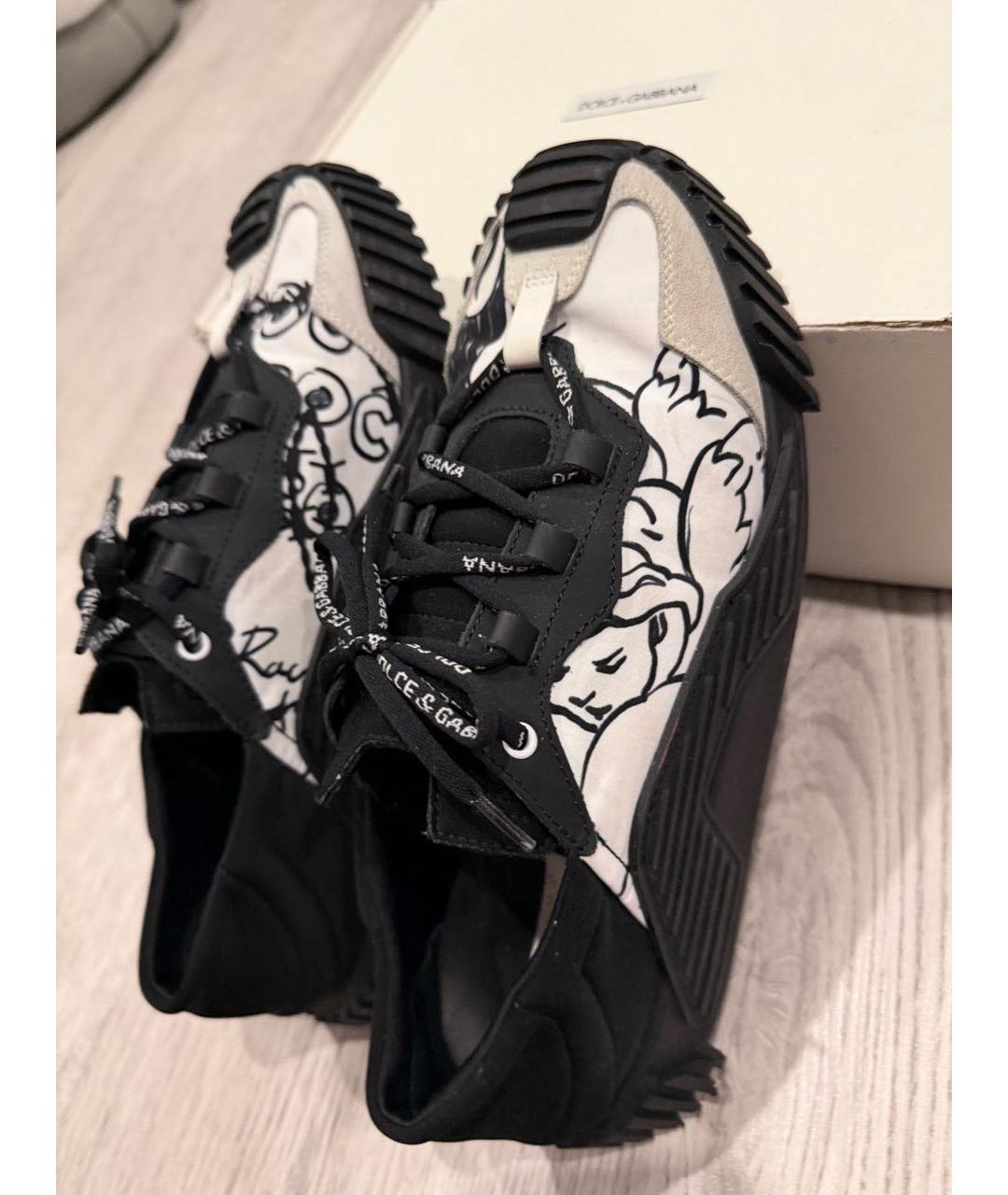 DOLCE&GABBANA Черные текстильные ботинки, фото 7