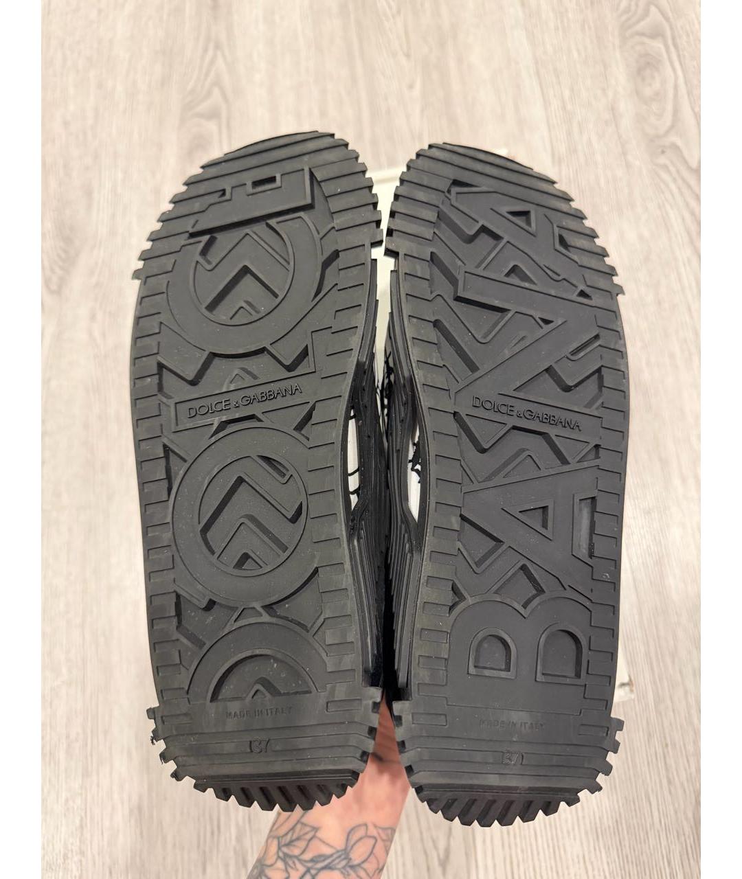 DOLCE&GABBANA Черные текстильные ботинки, фото 5