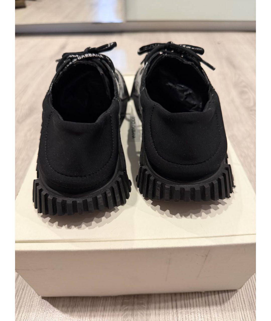 DOLCE&GABBANA Черные текстильные ботинки, фото 4