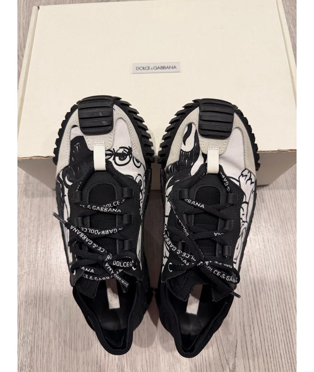 DOLCE&GABBANA Черные текстильные ботинки, фото 6