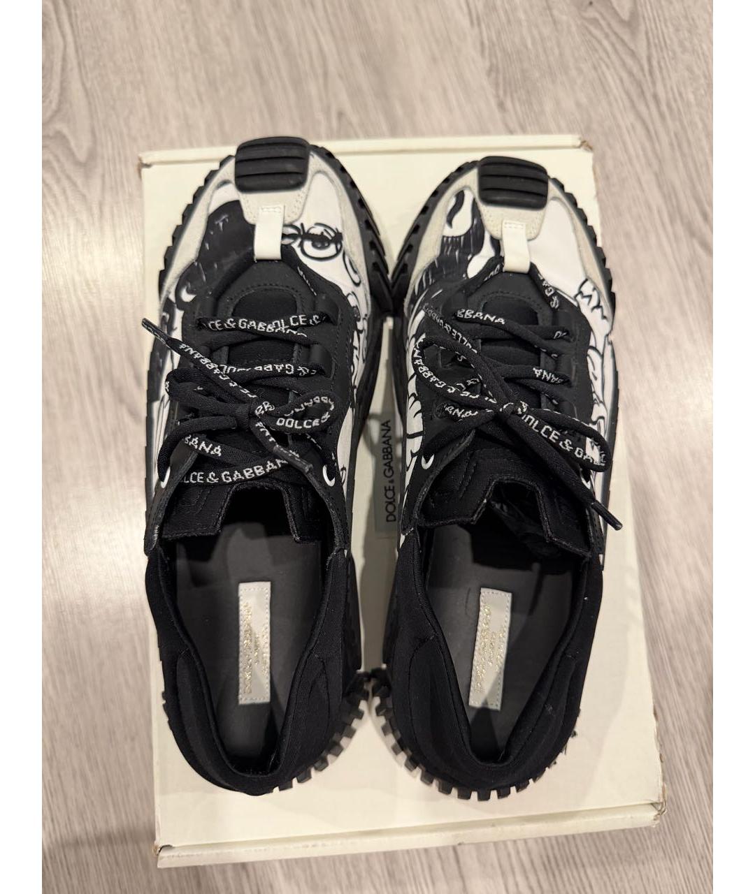 DOLCE&GABBANA Черные текстильные ботинки, фото 3