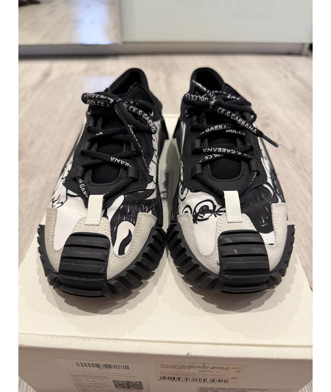 DOLCE&GABBANA Черные текстильные ботинки, фото 2