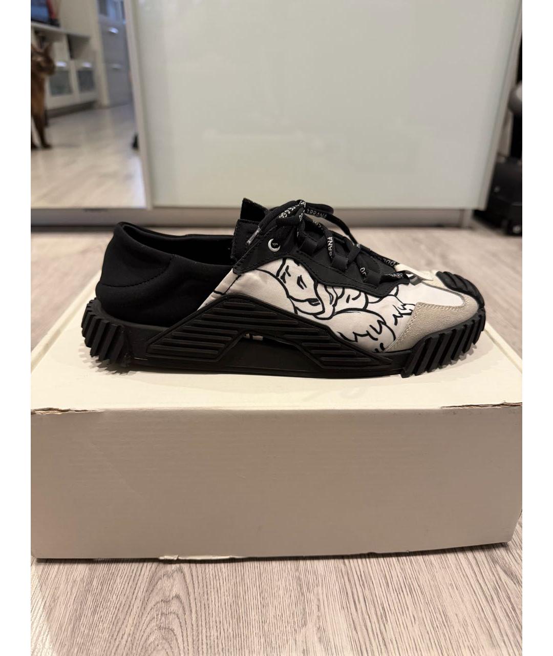 DOLCE&GABBANA Черные текстильные ботинки, фото 9