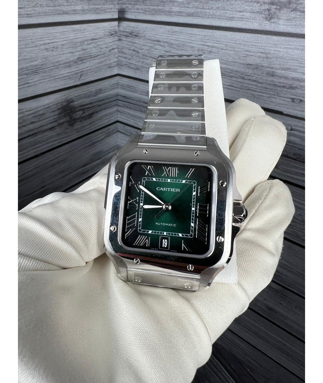 CARTIER Зеленые часы, фото 4