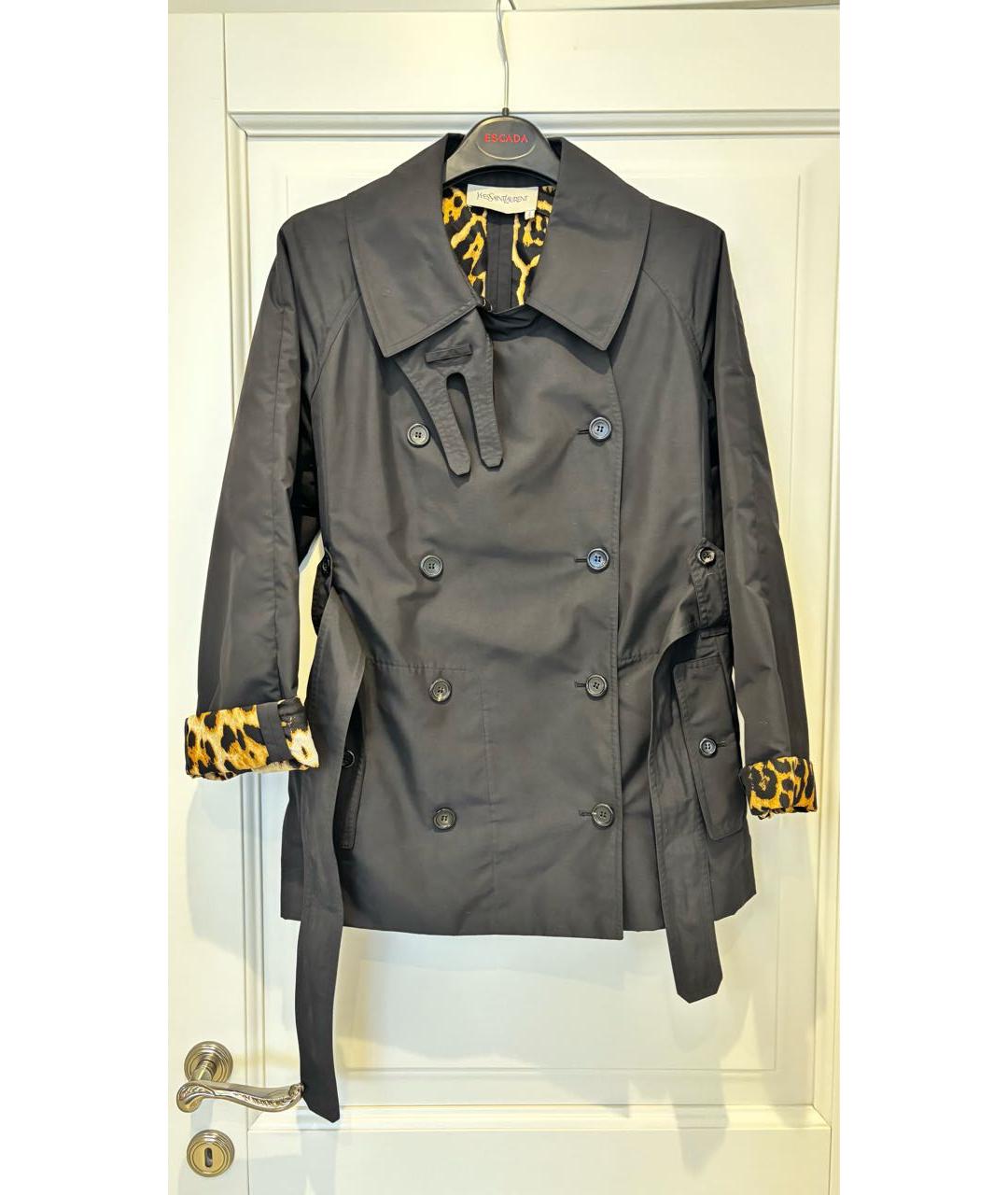 SAINT LAURENT Черная полиэстеровая парка, фото 9