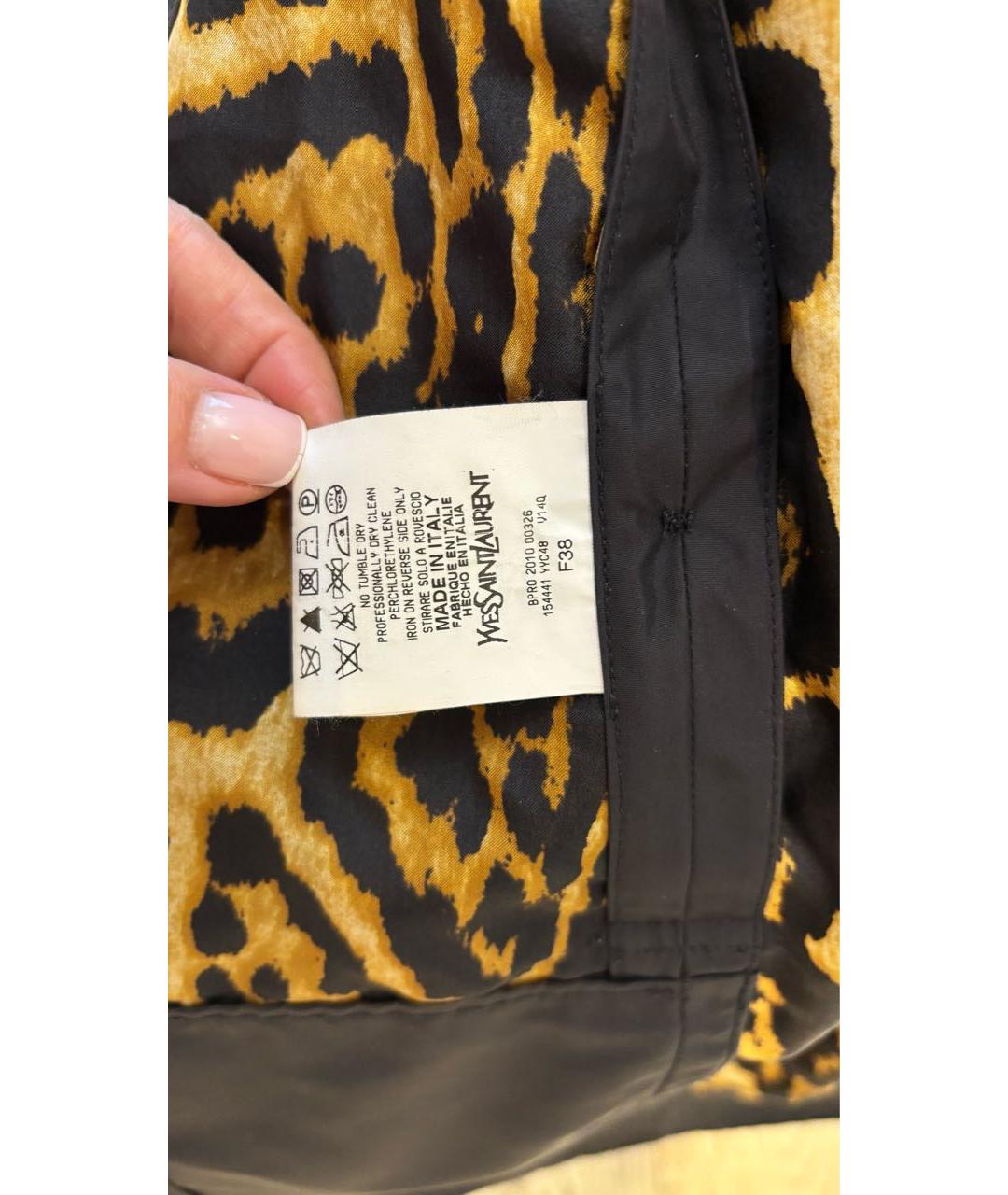 SAINT LAURENT Черная полиэстеровая парка, фото 5