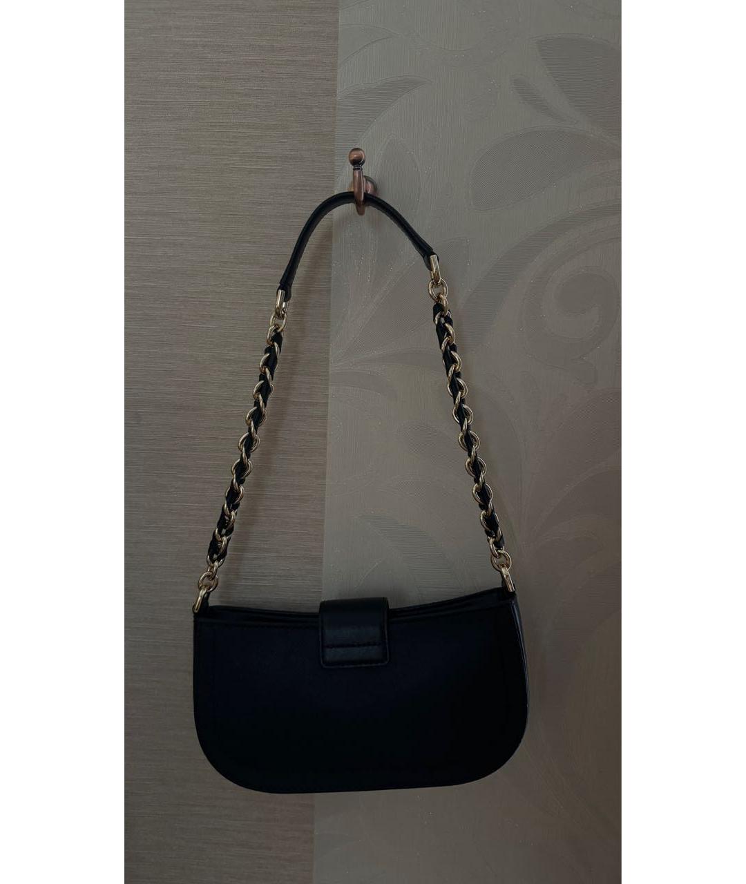 MICHAEL KORS Черная кожаная сумка через плечо, фото 3