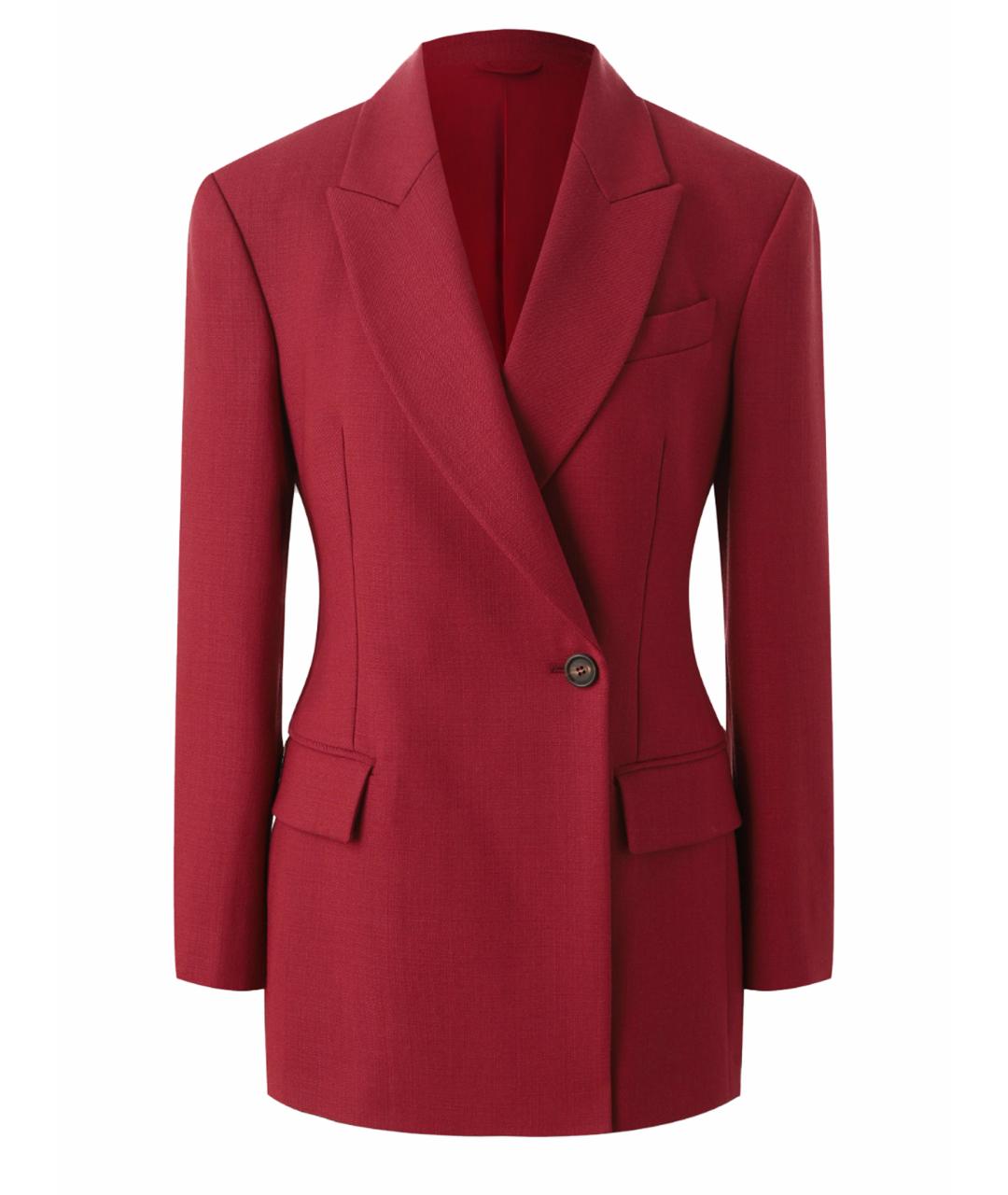 BRUNELLO CUCINELLI Красный шерстяной жакет/пиджак, фото 1