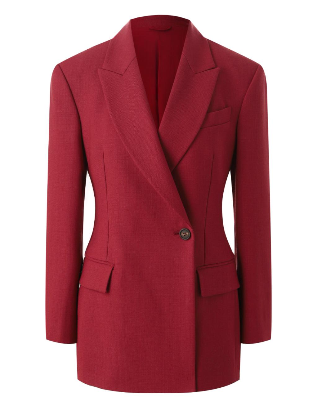 BRUNELLO CUCINELLI Красный шерстяной жакет/пиджак, фото 10