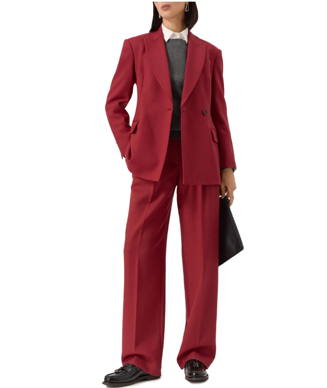 BRUNELLO CUCINELLI Красный шерстяной жакет/пиджак, фото 3