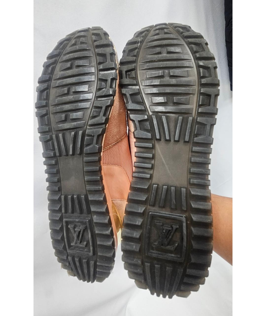 LOUIS VUITTON Розовые текстильные кроссовки, фото 4