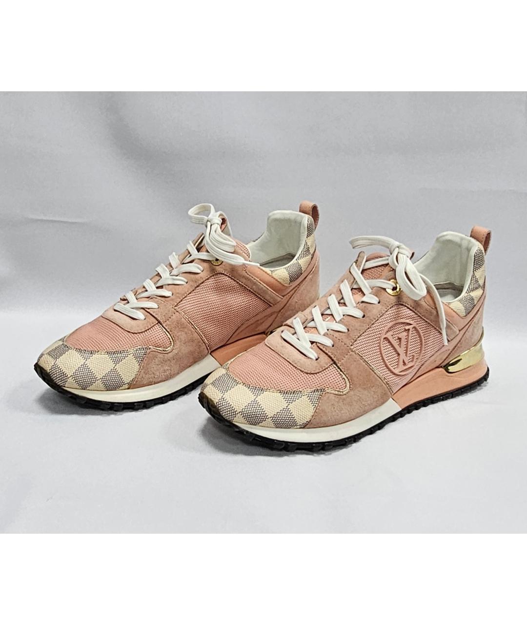 LOUIS VUITTON Розовые текстильные кроссовки, фото 6