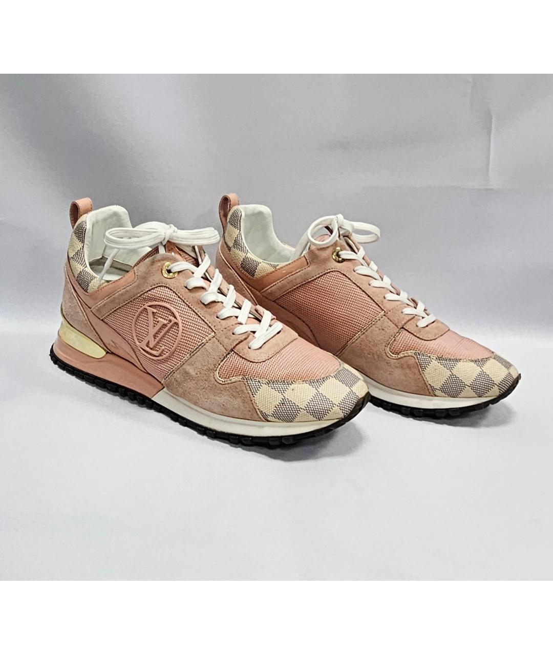 LOUIS VUITTON Розовые текстильные кроссовки, фото 5