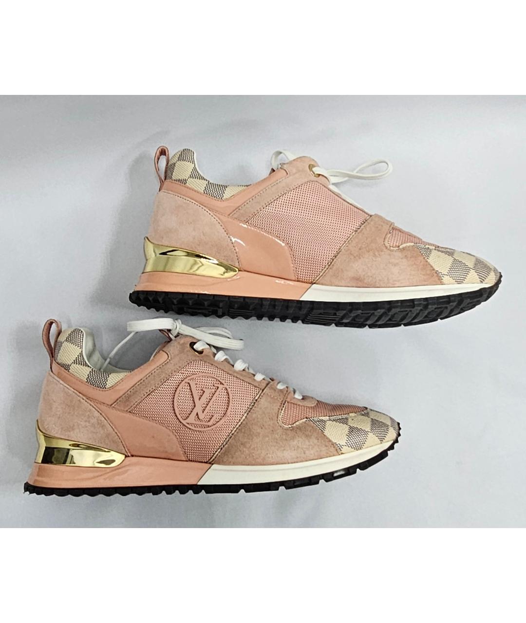 LOUIS VUITTON Розовые текстильные кроссовки, фото 8