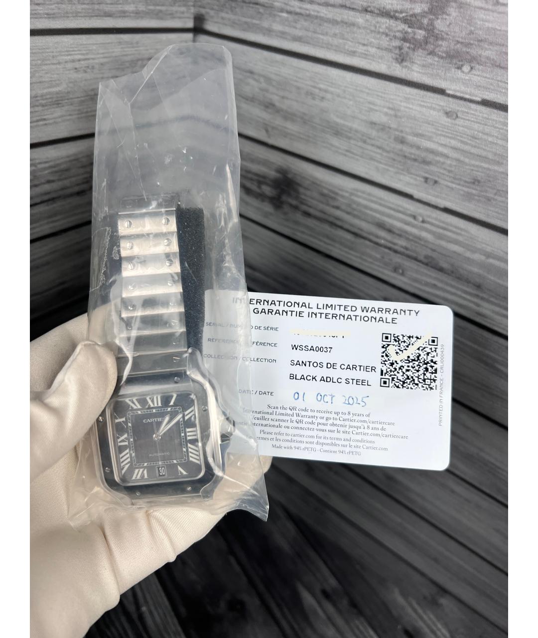 CARTIER Черные часы, фото 2