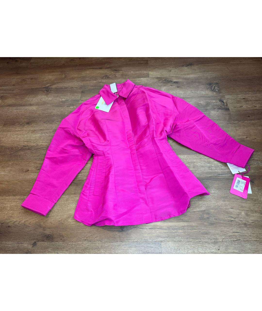 VALENTINO Розовое шелковое повседневное платье, фото 2