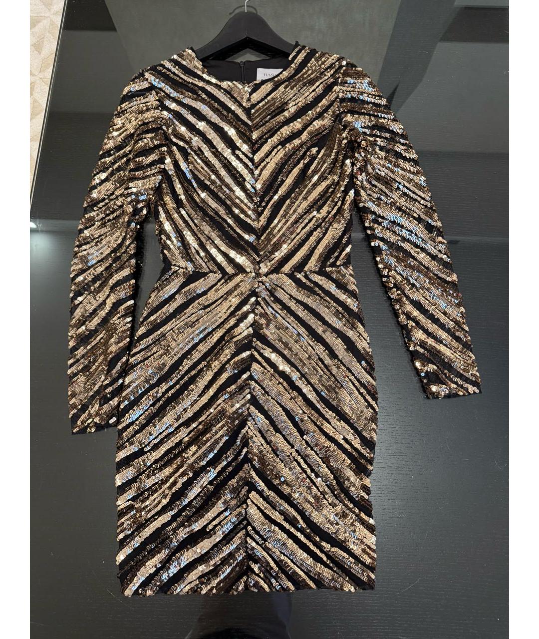 RASARIO Золотое полиэстеровое вечернее платье, фото 5