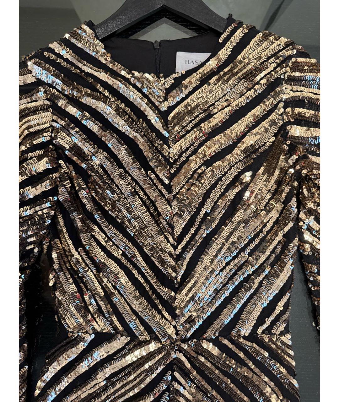 RASARIO Золотое полиэстеровое вечернее платье, фото 3