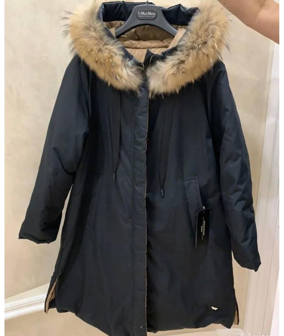 WEEKEND MAX MARA Черная полиэстеровая парка, фото 9