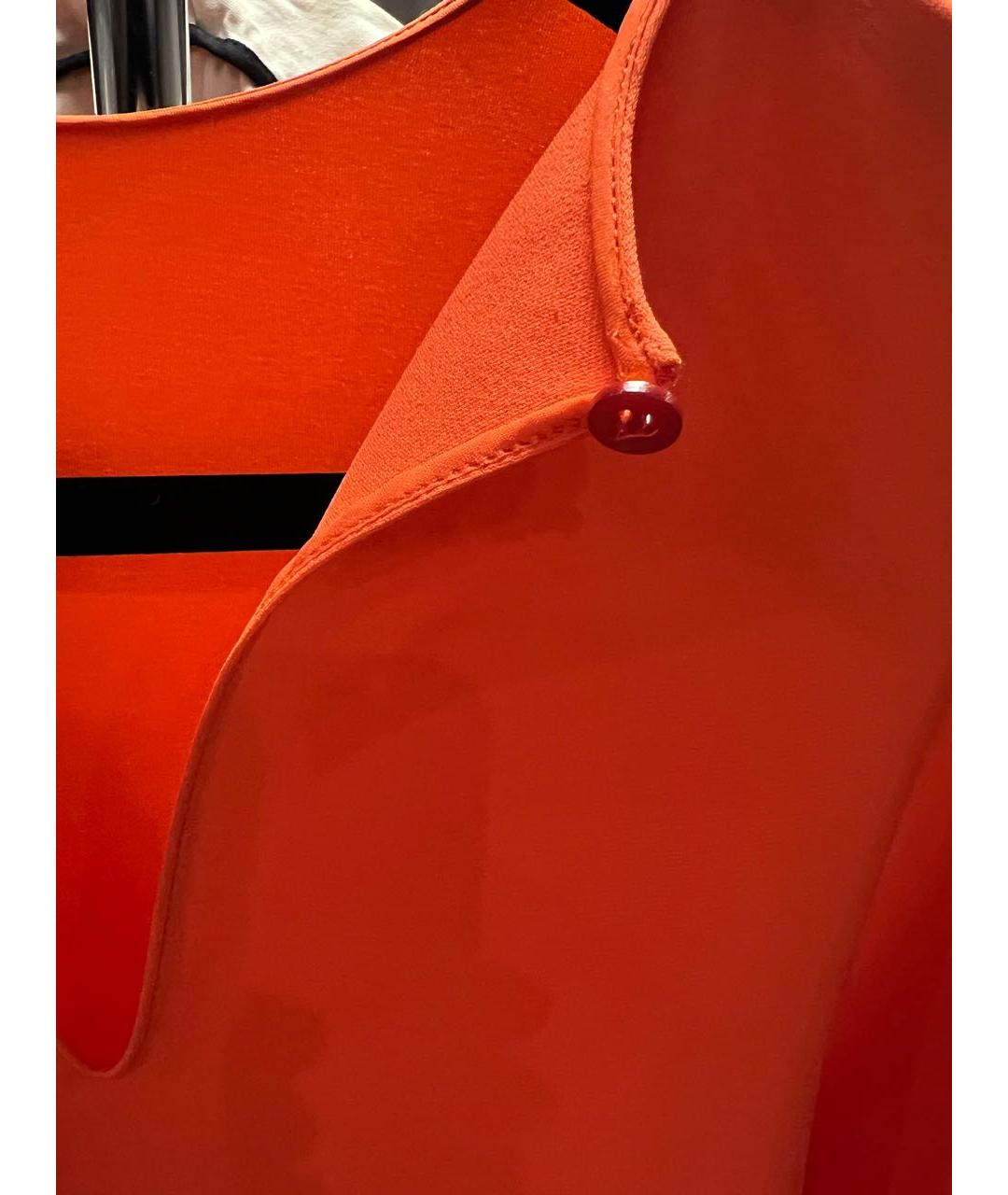 VALENTINO Оранжевая шелковая блузы, фото 6