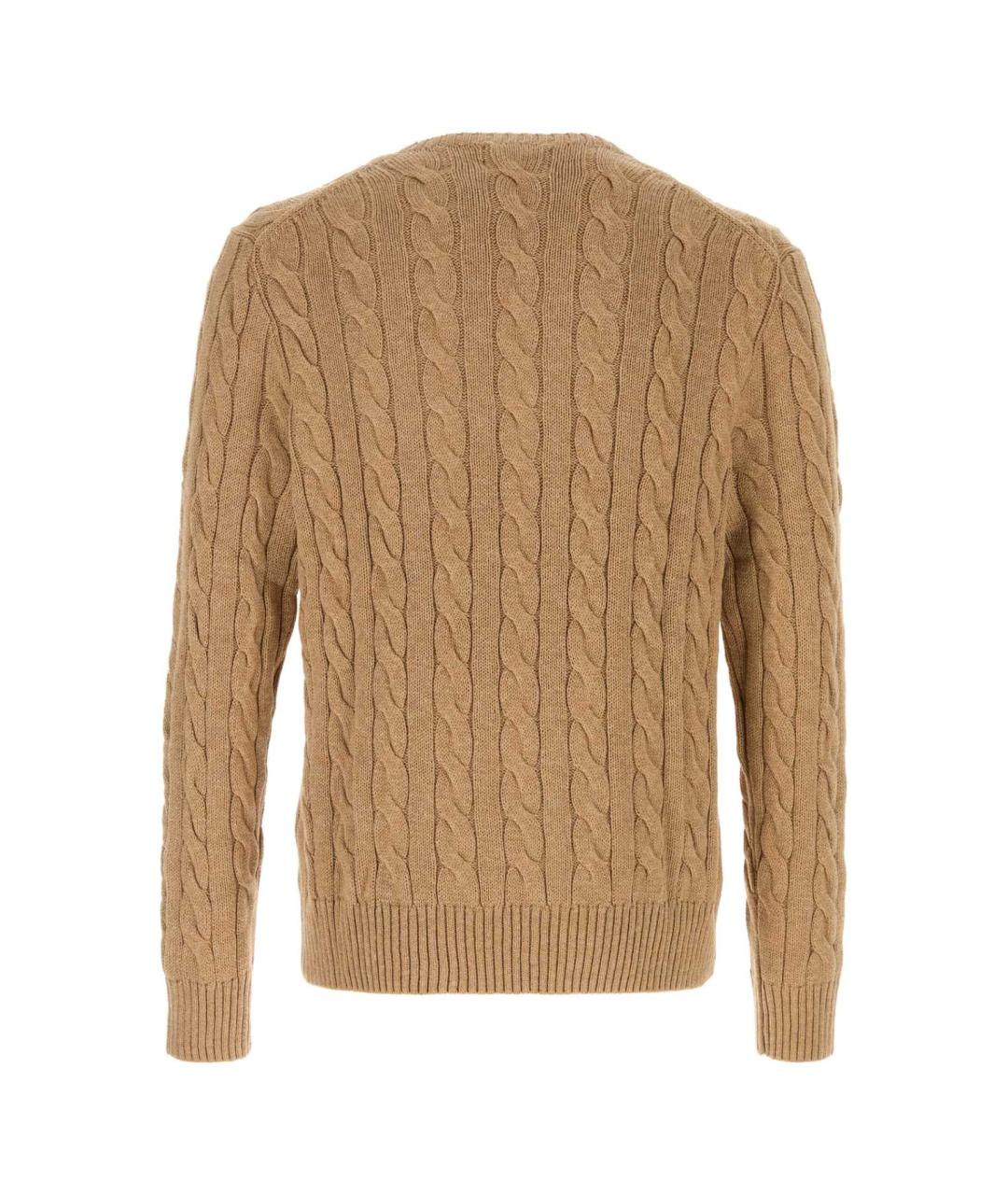 POLO RALPH LAUREN Бежевый хлопковый джемпер / свитер, фото 2