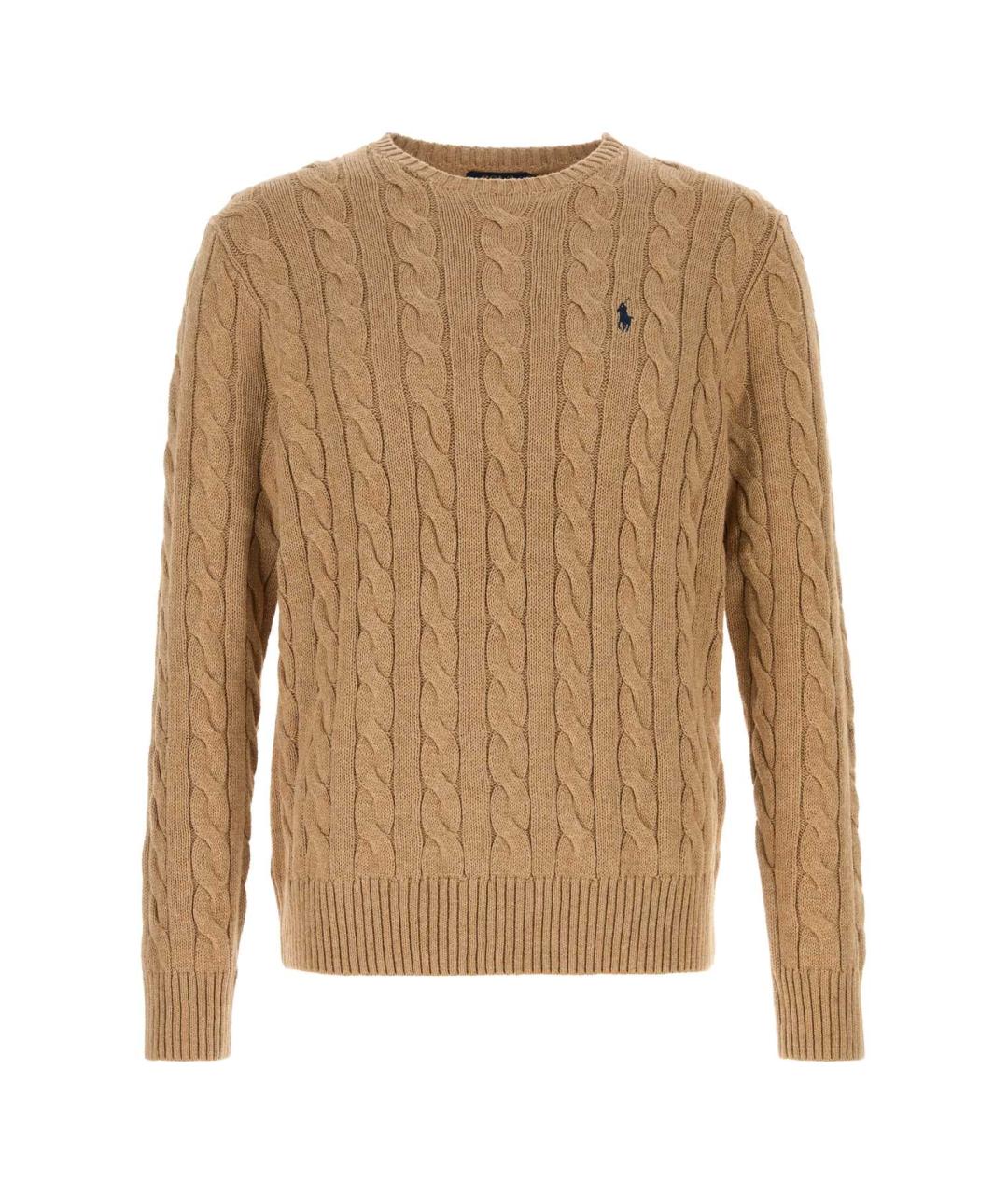 POLO RALPH LAUREN Бежевый хлопковый джемпер / свитер, фото 1