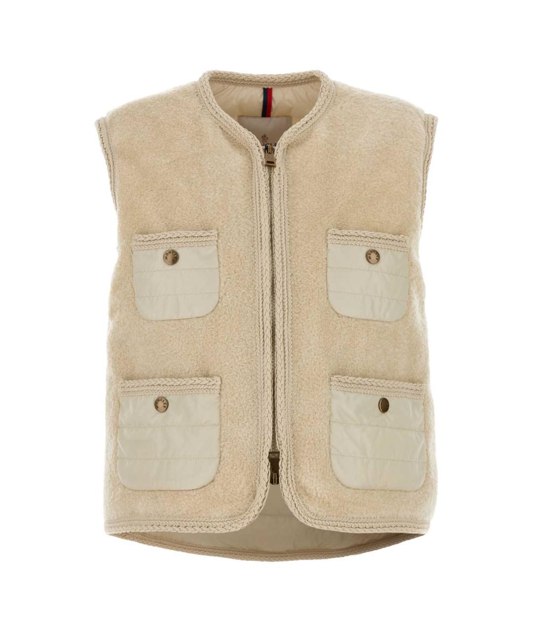 MONCLER Бежевый жилет, фото 1