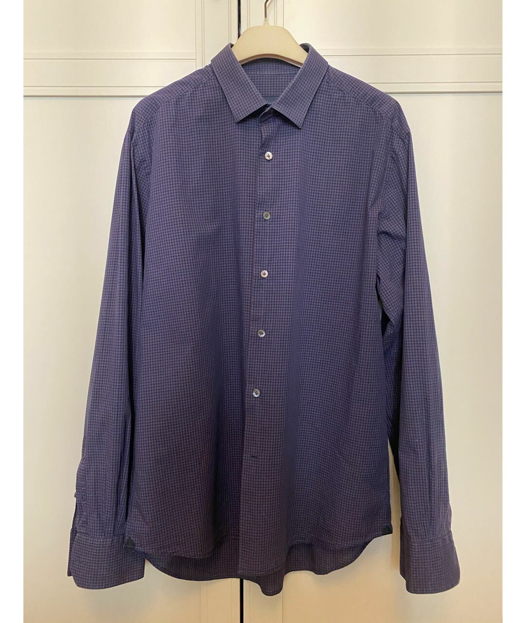 LANVIN Фиолетовая хлопковая классическая рубашка, фото 6