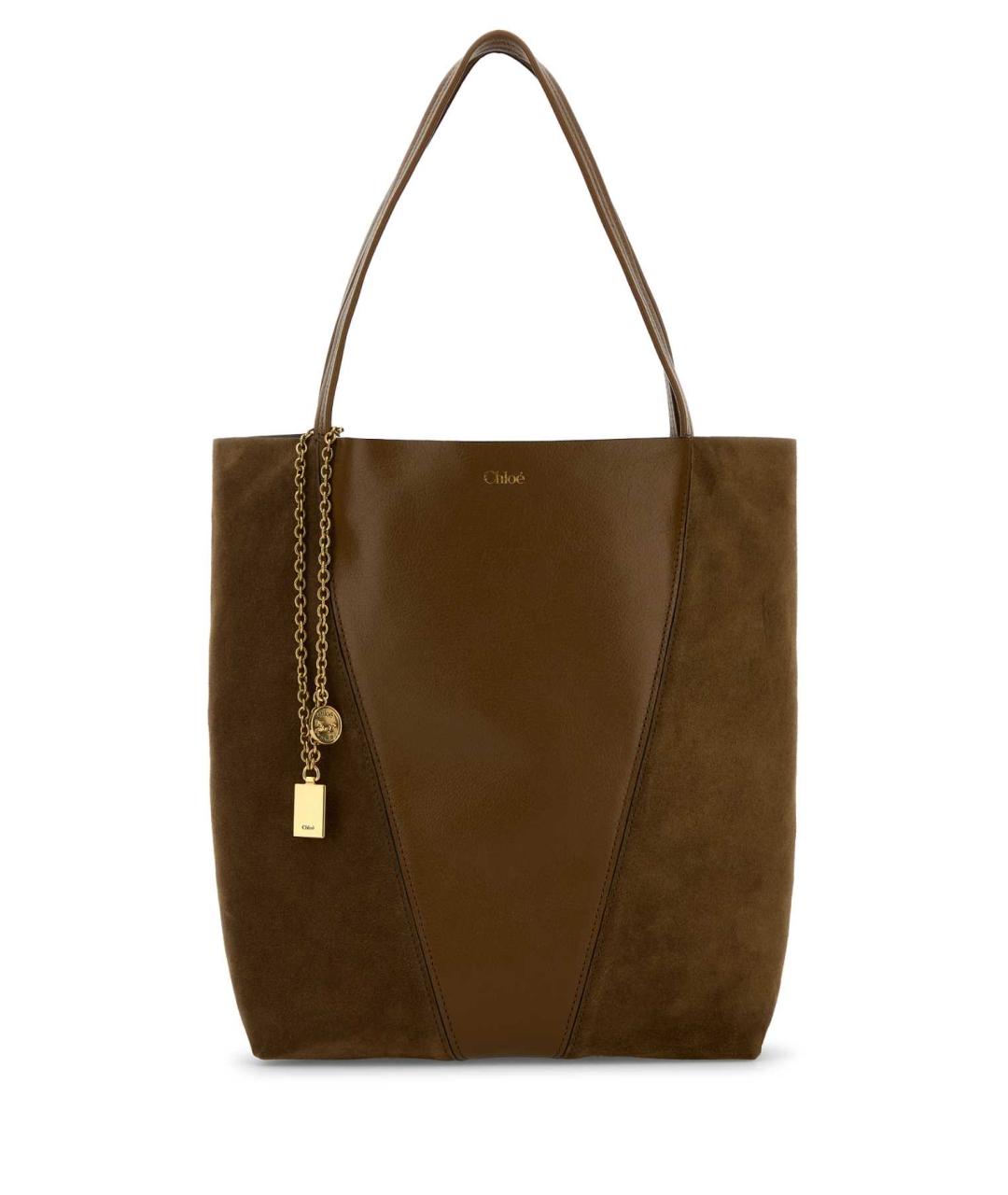 CHLOE Хаки кожаная сумка тоут, фото 1
