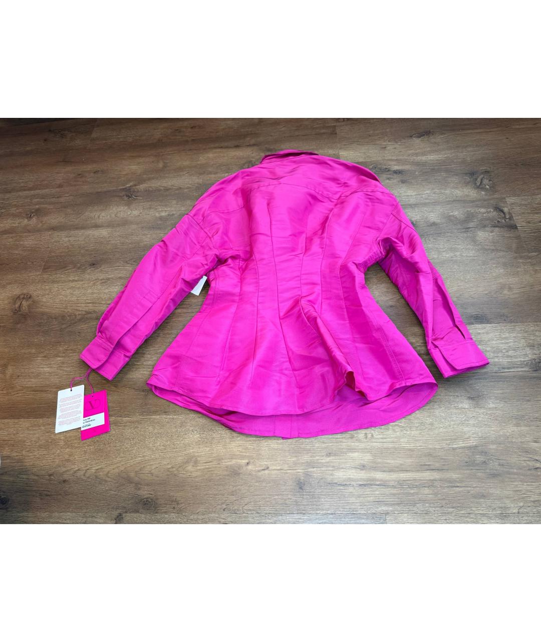 VALENTINO Розовое шелковое повседневное платье, фото 3